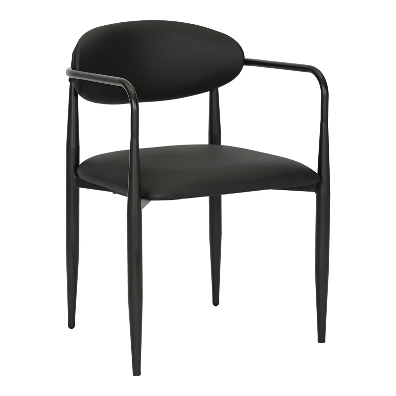 Πολυθρόνα Kalone pakoworld pu σε μαύρη απόχρωση 56x55x78εκ