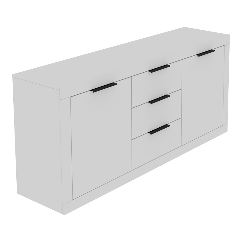 Μπουφές Doha pakoworld σε λευκή απόχρωση 180x45x80.5εκ