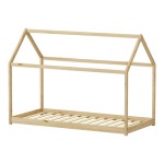 Παιδικό κρεβάτι Nino τ. Montessori pakoworld ξύλο πεύκου σε φυσική απόχρωση 90x190εκ