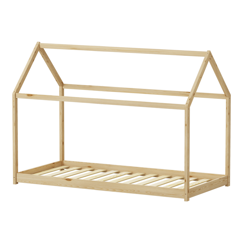 Παιδικό κρεβάτι Nino τ. Montessori pakoworld ξύλο πεύκου σε φυσική απόχρωση 90x190εκ