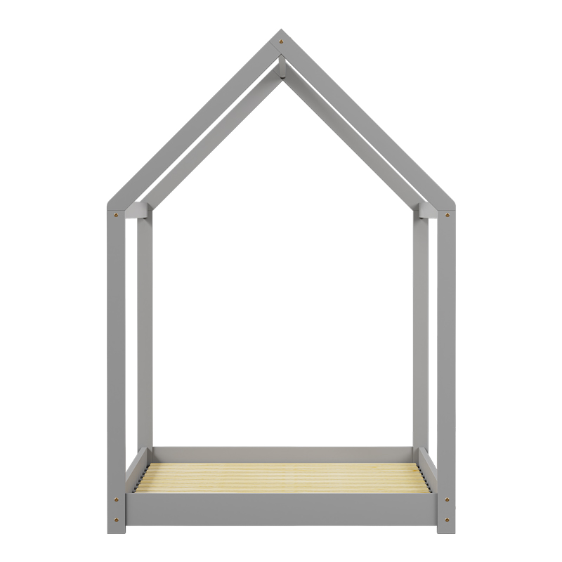 Παιδικό κρεβάτι Nino τ. Montessori pakoworld ξύλο πεύκου σε γκρι απόχρωση 90x190εκ