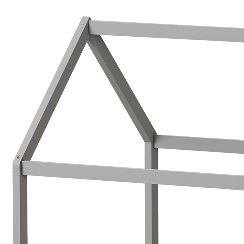 Παιδικό κρεβάτι Nino τ. Montessori pakoworld ξύλο πεύκου σε γκρι απόχρωση 90x190εκ