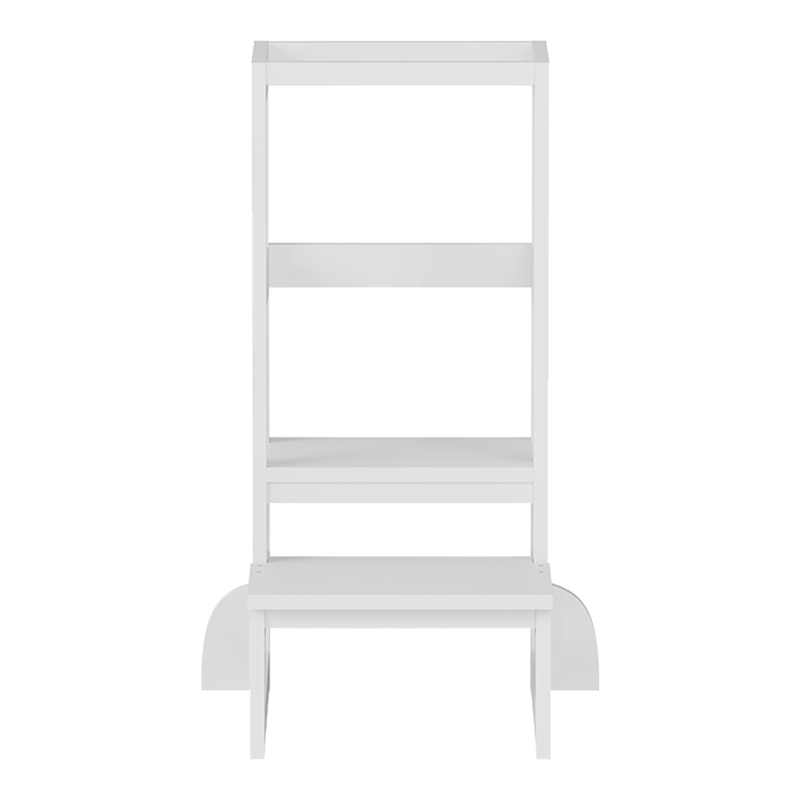 Παιδικός πύργος εκμάθησης Chiquel pakoworld τ. Montessori ξύλο σε λευκή απόχρωση 45.7x51x90εκ