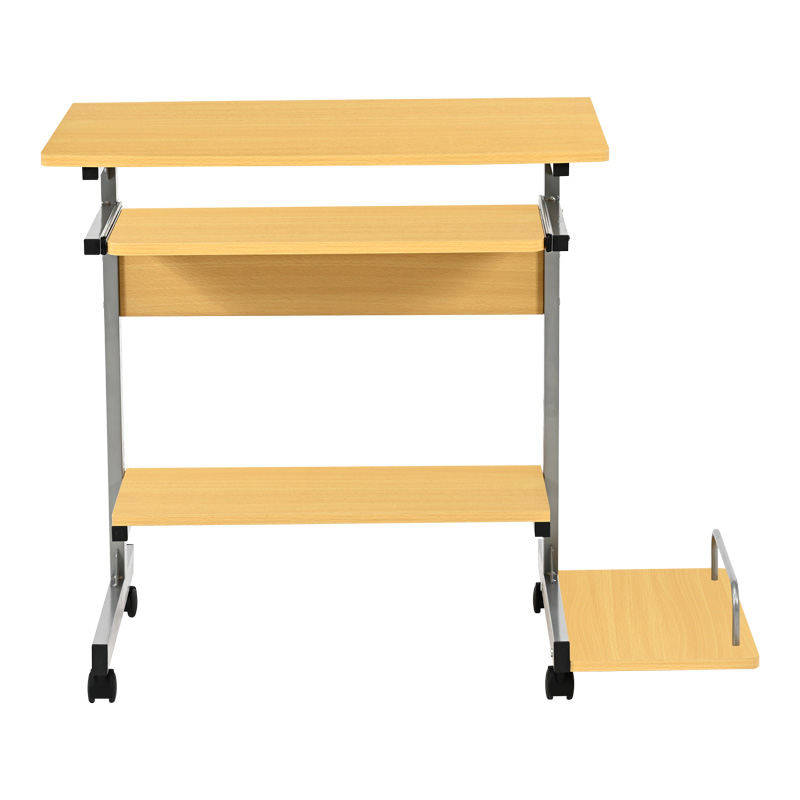 Γραφείο υπολογιστή Veronce pakoworld σε φυσική απόχρωση με μεταλλικό σκελετό 89x47x71εκ