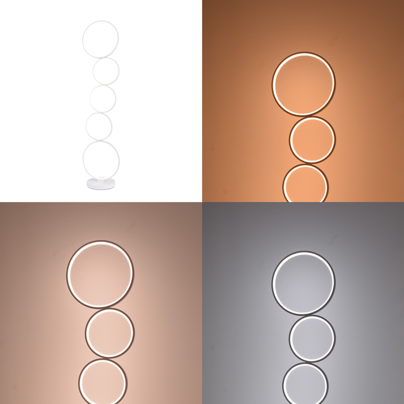 Φωτιστικό δαπέδου Chemal pakoworld led μέταλλο σε λευκή απόχρωση Φ30x130εκ