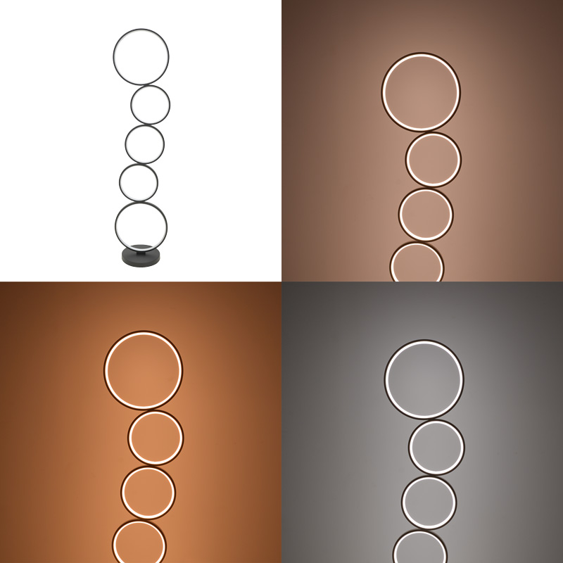 Φωτιστικό δαπέδου Chemal pakoworld led μέταλλο σε μαύρη απόχρωση Φ30x130εκ