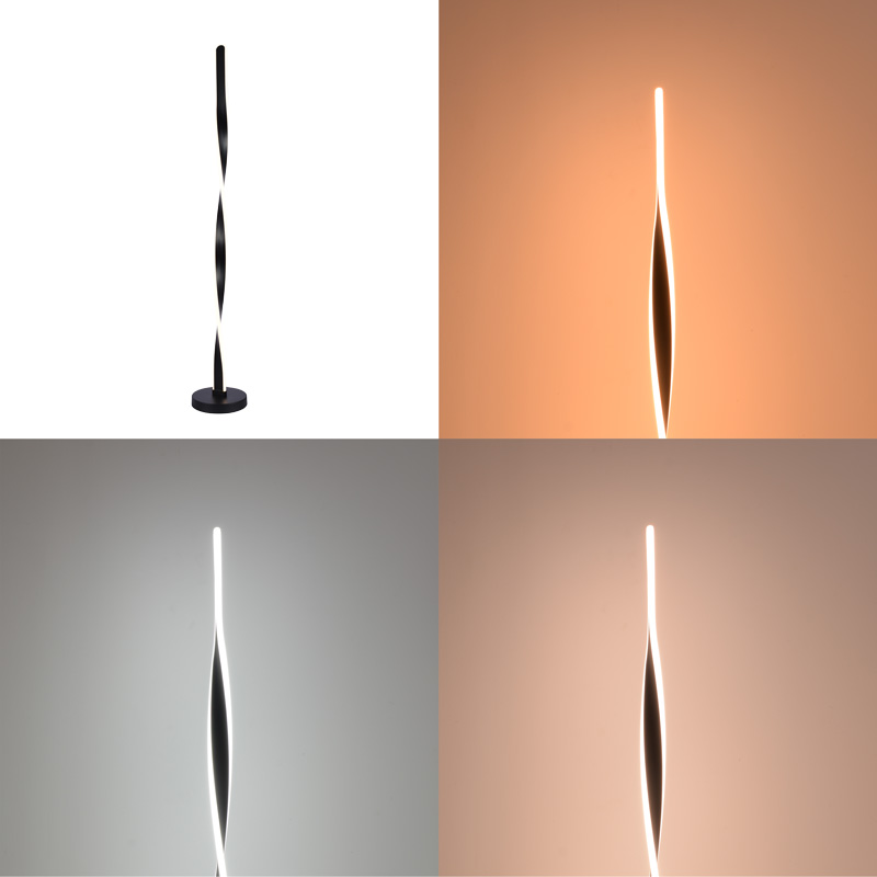 Φωτιστικό δαπέδου Pelepho pakoworld led μέταλλο σε μαύρη απόχρωση Φ20x130εκ