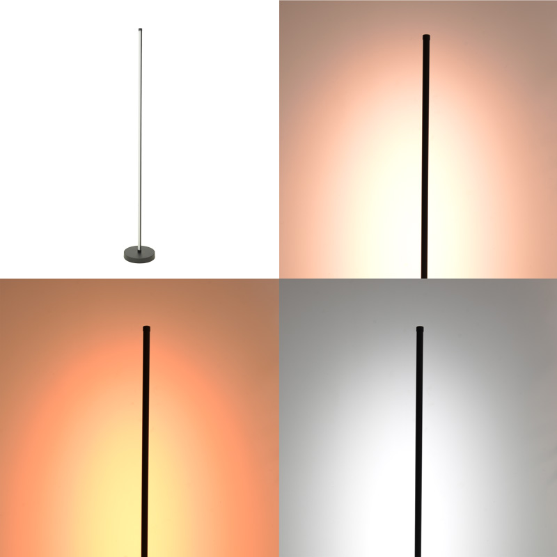 Φωτιστικό δαπέδου Topelia pakoworld led μέταλλο σε μαύρη απόχρωση Φ20x140εκ