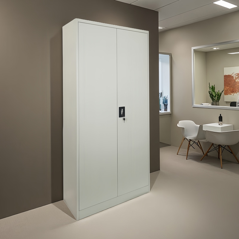 Μεταλλική ντουλάπα Zogi pakoworld με χώρισμα σε ανοιχτό γκρι 90x45x180εκ