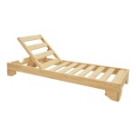 Ξαπλώστρα Fendy pakoworld ξύλο ελάτου σε φυσική απόχρωση 71.5x200x24εκ