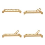 Ξαπλώστρα Fendy pakoworld ξύλο ελάτου σε φυσική απόχρωση 71.5x200x24εκ