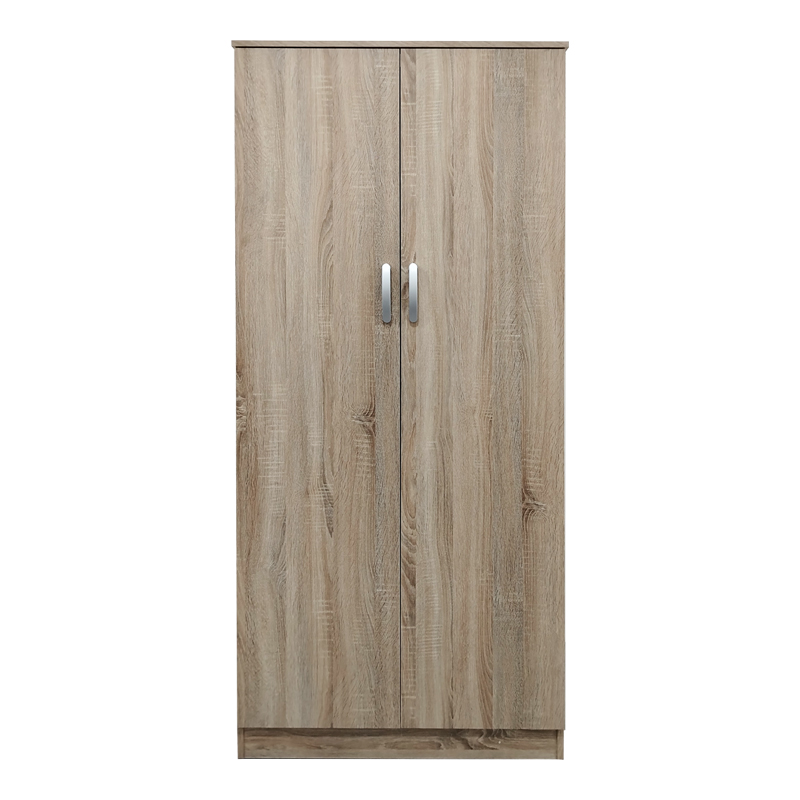 Ντουλάπα δίφυλλη Athos pakoworld σε Sonoma απόχρωση 80x42x180εκ