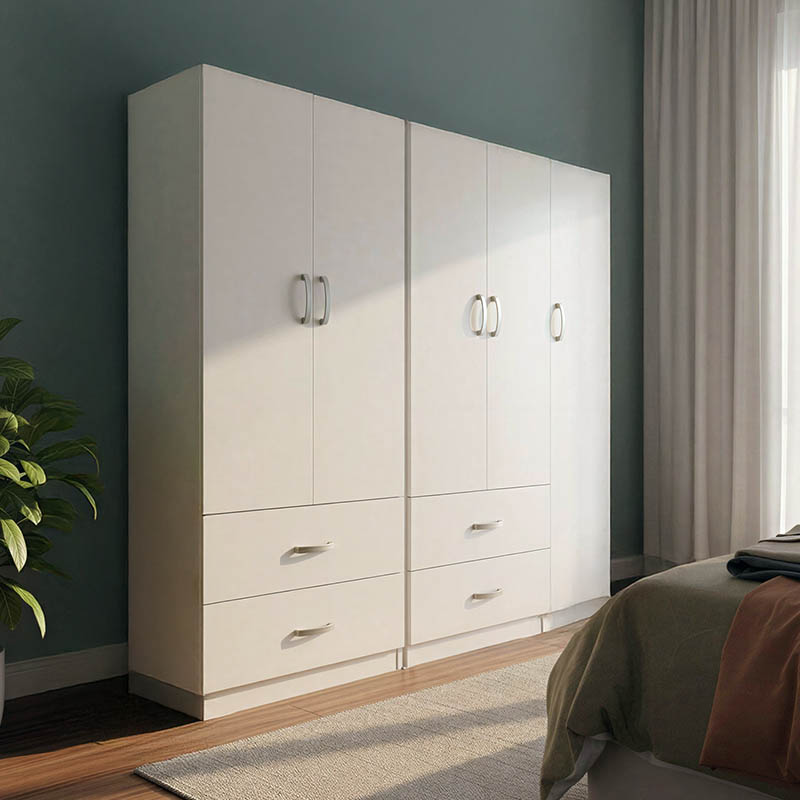 Ντουλάπα πεντάφυλλη Lego pakoworld λευκή 170x42x180εκ