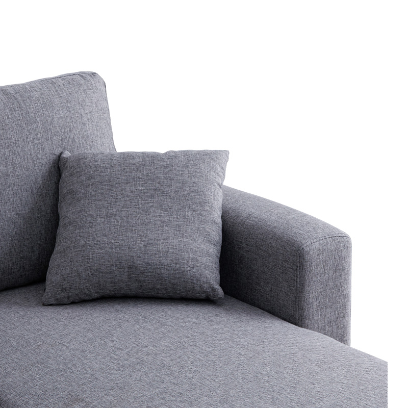 Γωνιακός αναστρέψιμος καναπές κρεβάτι Kamore pakoworld με αποθηκευτικό χώρο γκρι ύφασμα 223x146x85εκ