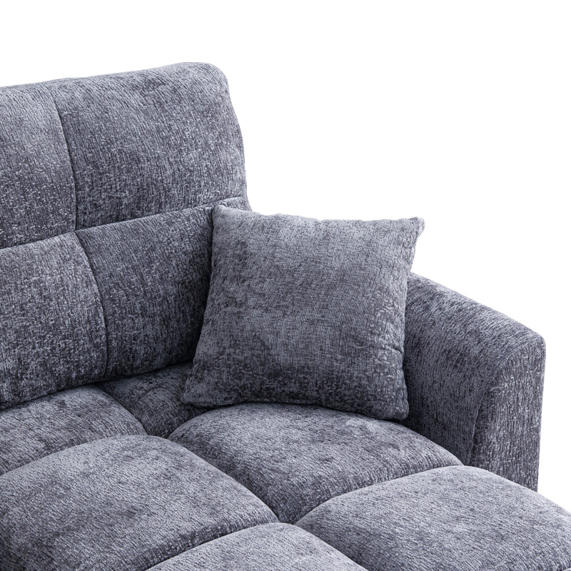 Γωνιακός αναστρέψιμος καναπές κρεβάτι Comfie pakoworld με αποθηκευτικό χώρο ανθρακί ύφασμα 260x158x98εκ