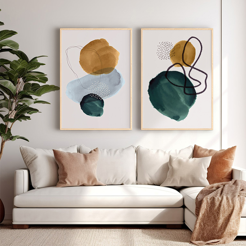 Πίνακας Cerzen pakoworld δίπτυχος με ψηφιακή εκτύπωση και πλαίσιο 33x1.5x48εκ